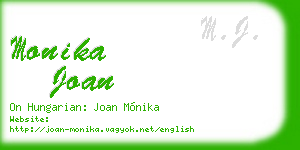 monika joan business card